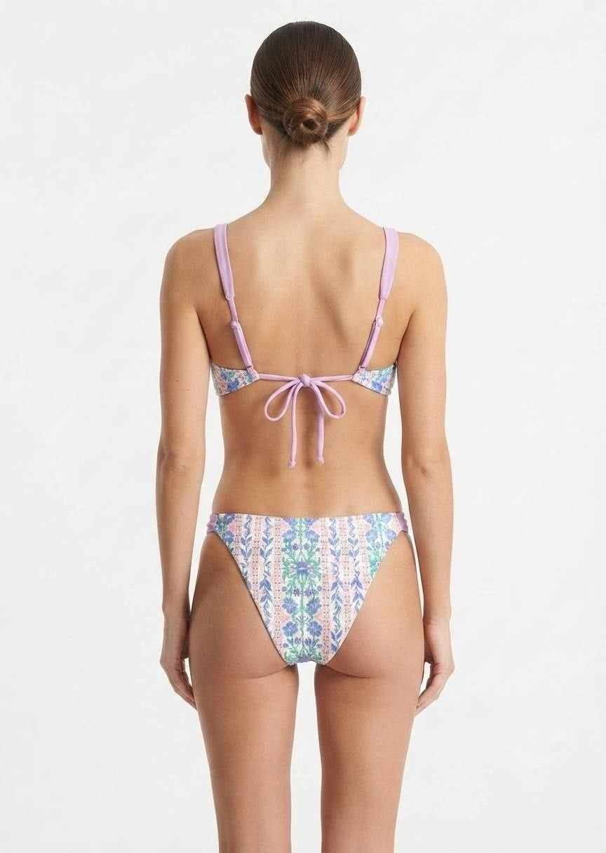 Shein Floral Print Triangle Bikini Set