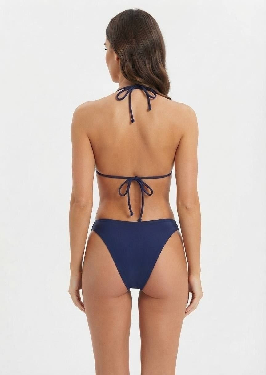 SHEIN Classic Navy Triangle Bikini Set