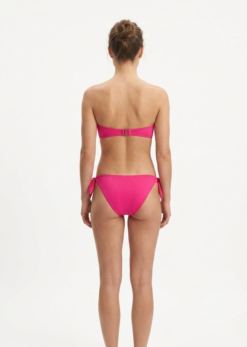 Vibrant Fuchsia Bandeau Bikini Set