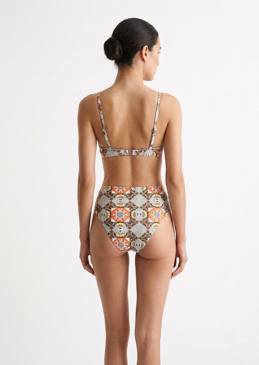 SHEIN Printed Tie-Front Bikini Set