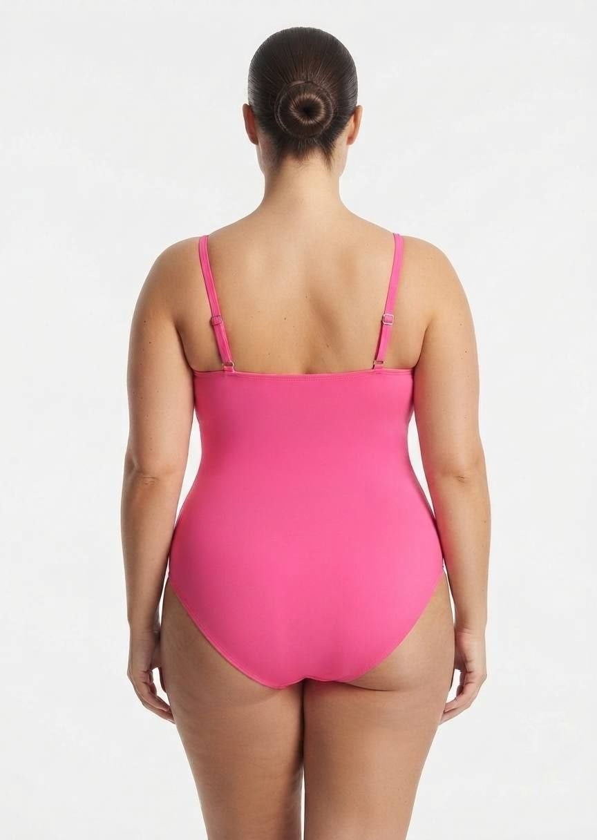 SHEIN Colorblock Wrap One-Piece Swimsuit