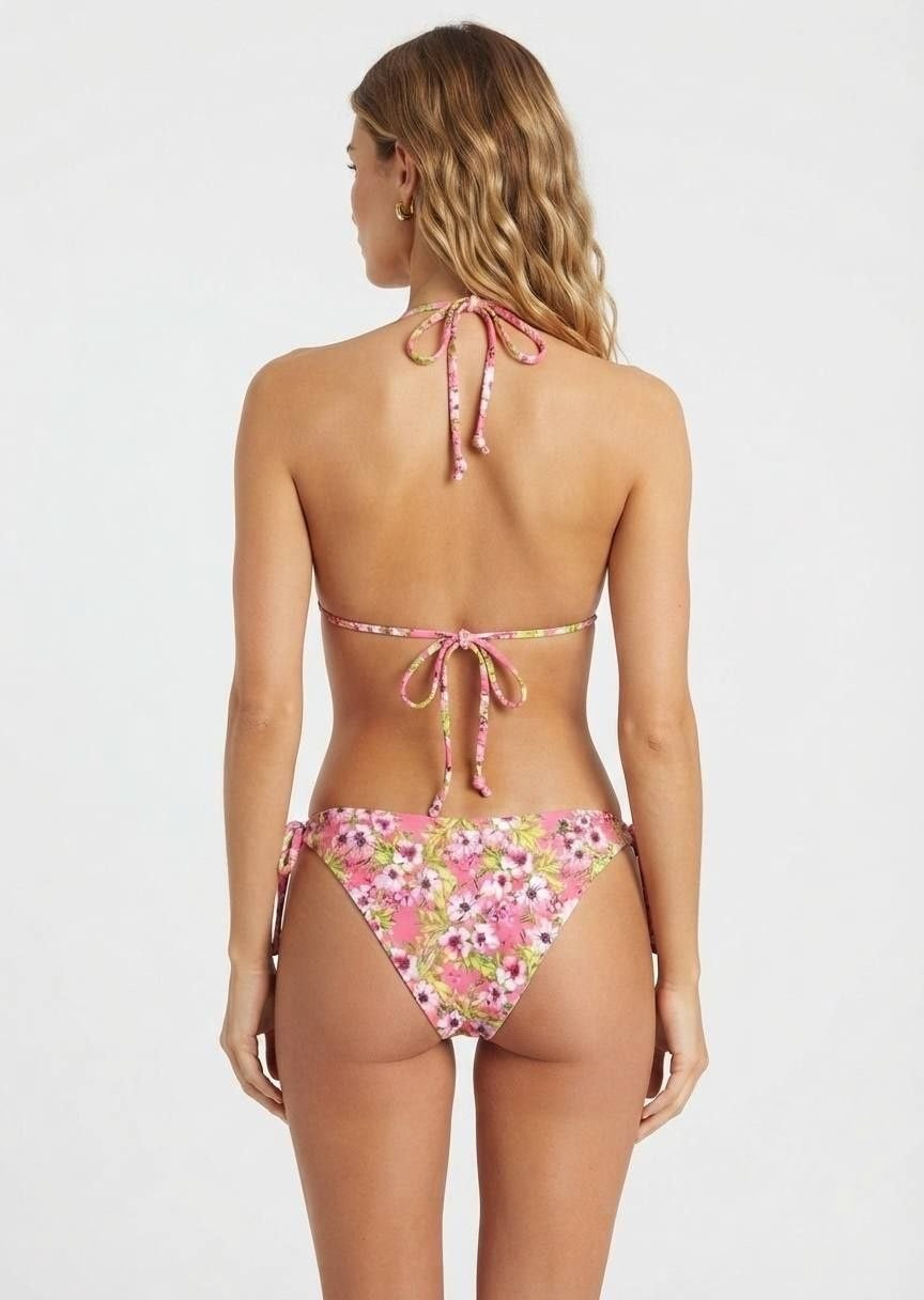 Shein Floral Print Triangle Bikini Set
