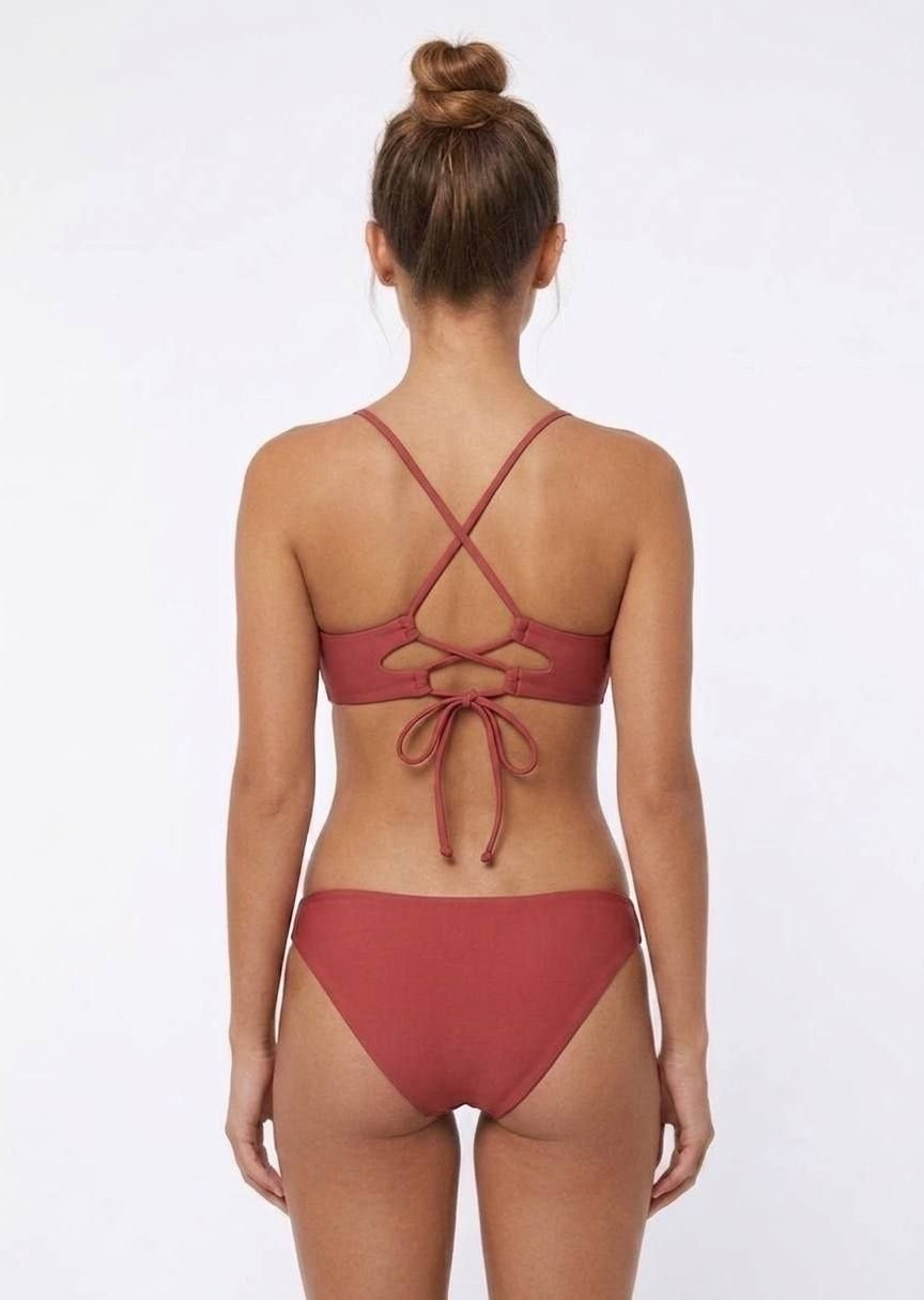 SHEIN Minimalist Criss-Cross Back Bikini Set