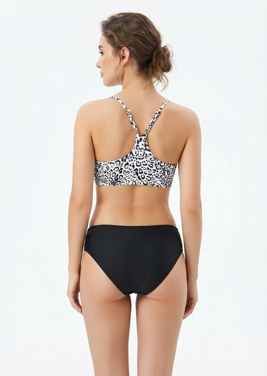Kona Sol Brand Animal Print Twist Bikini Set