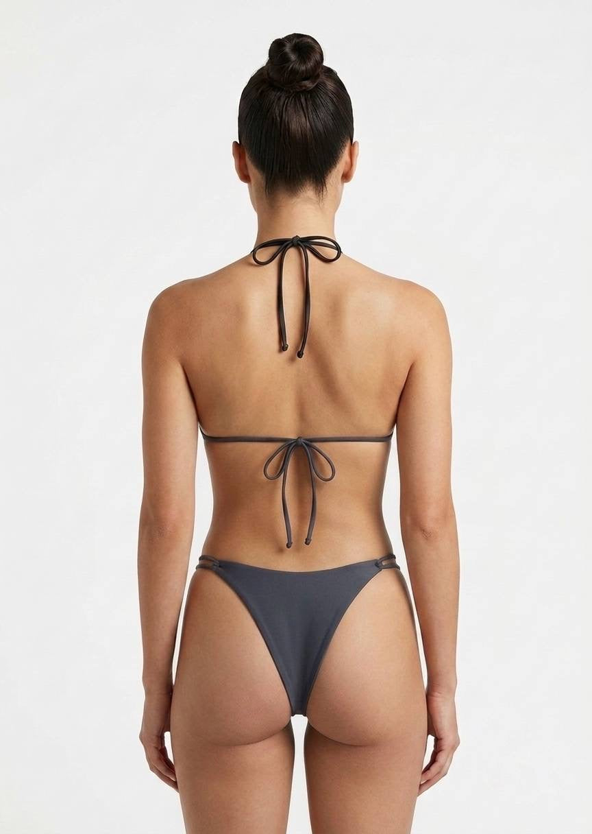 SHEIN Printed Strappy Triangle Bikini Set