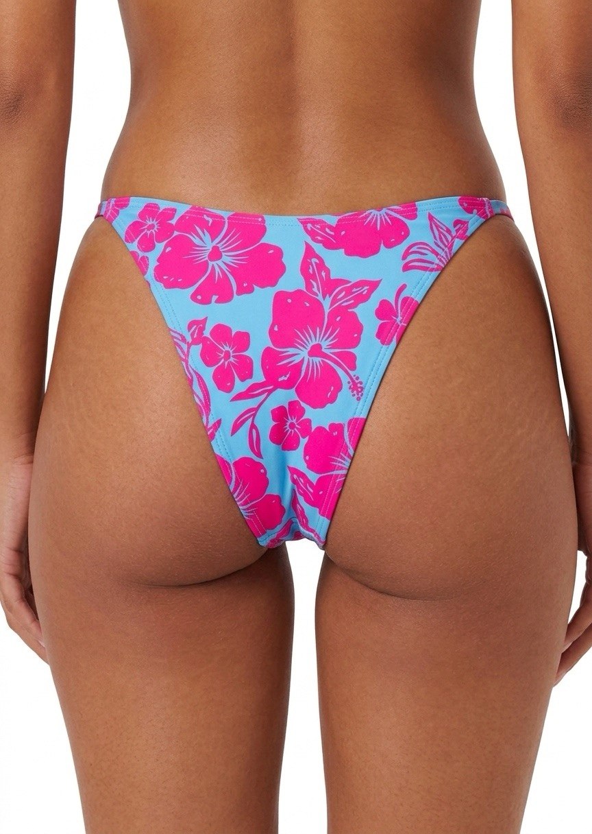 SHEIN Women's Floral Print High-Leg Bikini Bottom