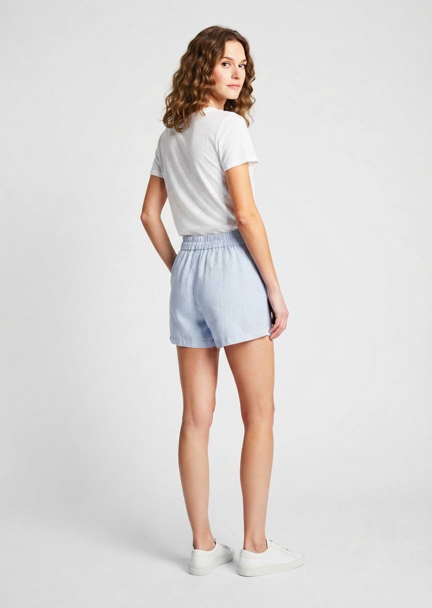 PRIMARK Women's High-Waisted Tie-Front Casual Shorts - Summer Style