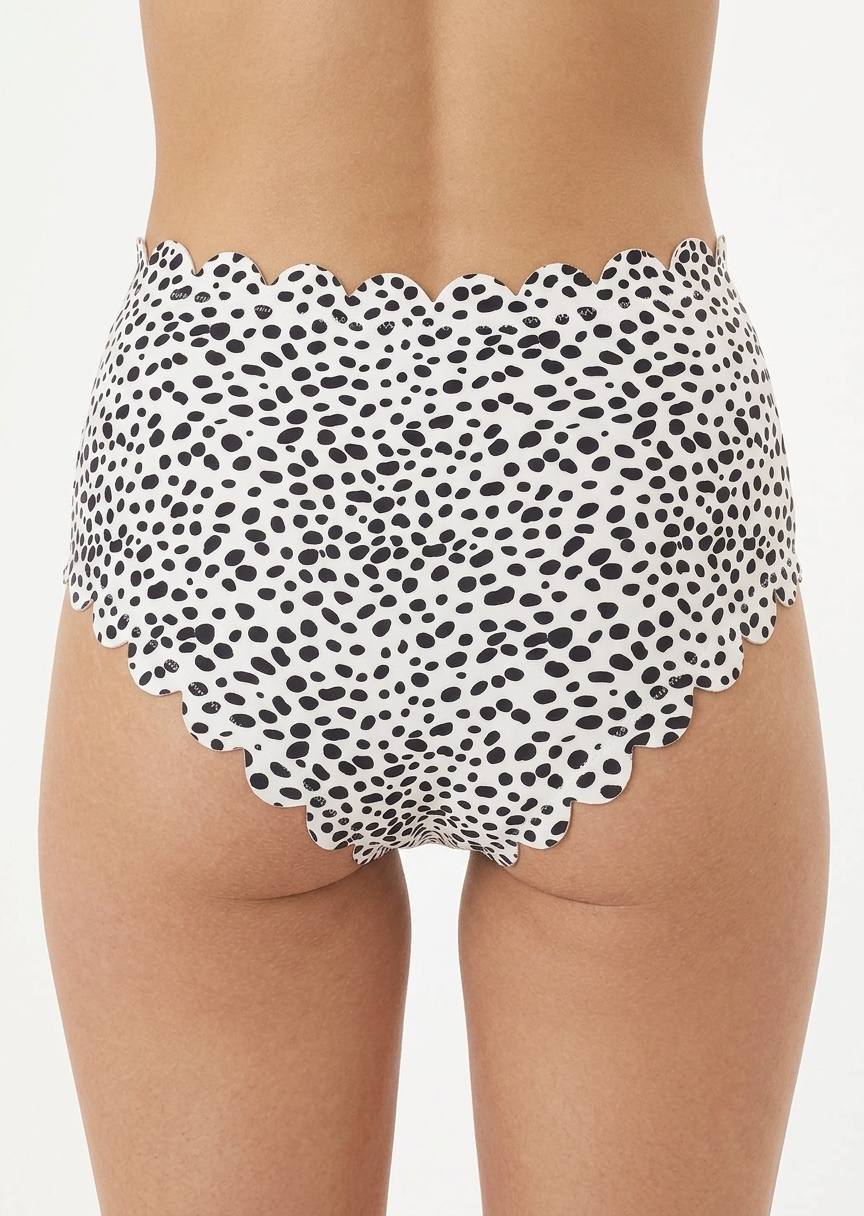 SHEIN Scalloped Edge Polka Dot Bikini Bottom