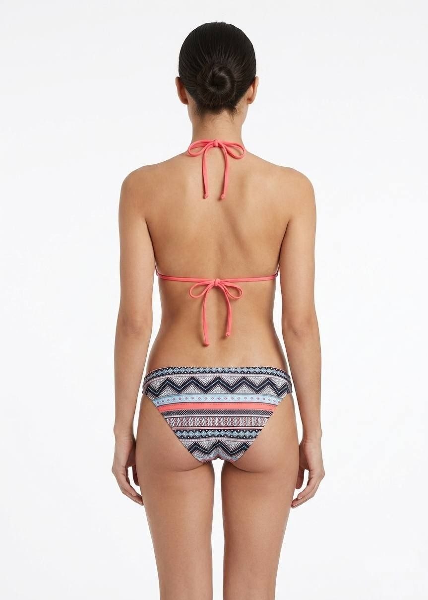 Aztec Geometric Strappy Halter Bikini Set