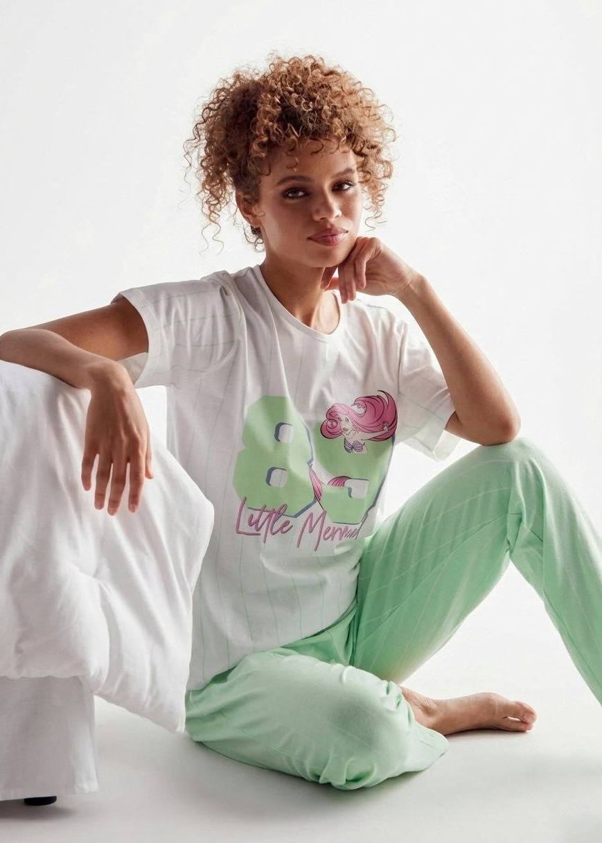 MAX BRAND Little Mermaid Print T-shirt and Pyjama Set