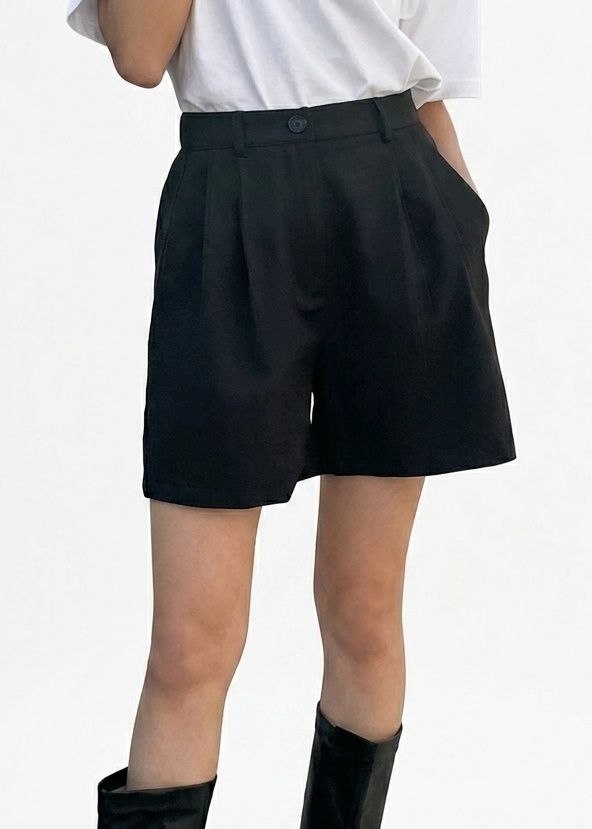 DAZY Plicated Wide Leg Shorts