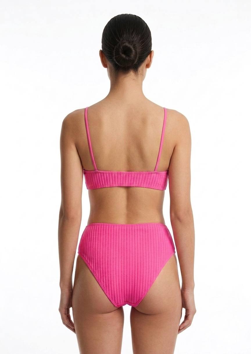 SHEIN High-Waisted Hot Pink Bikini Set