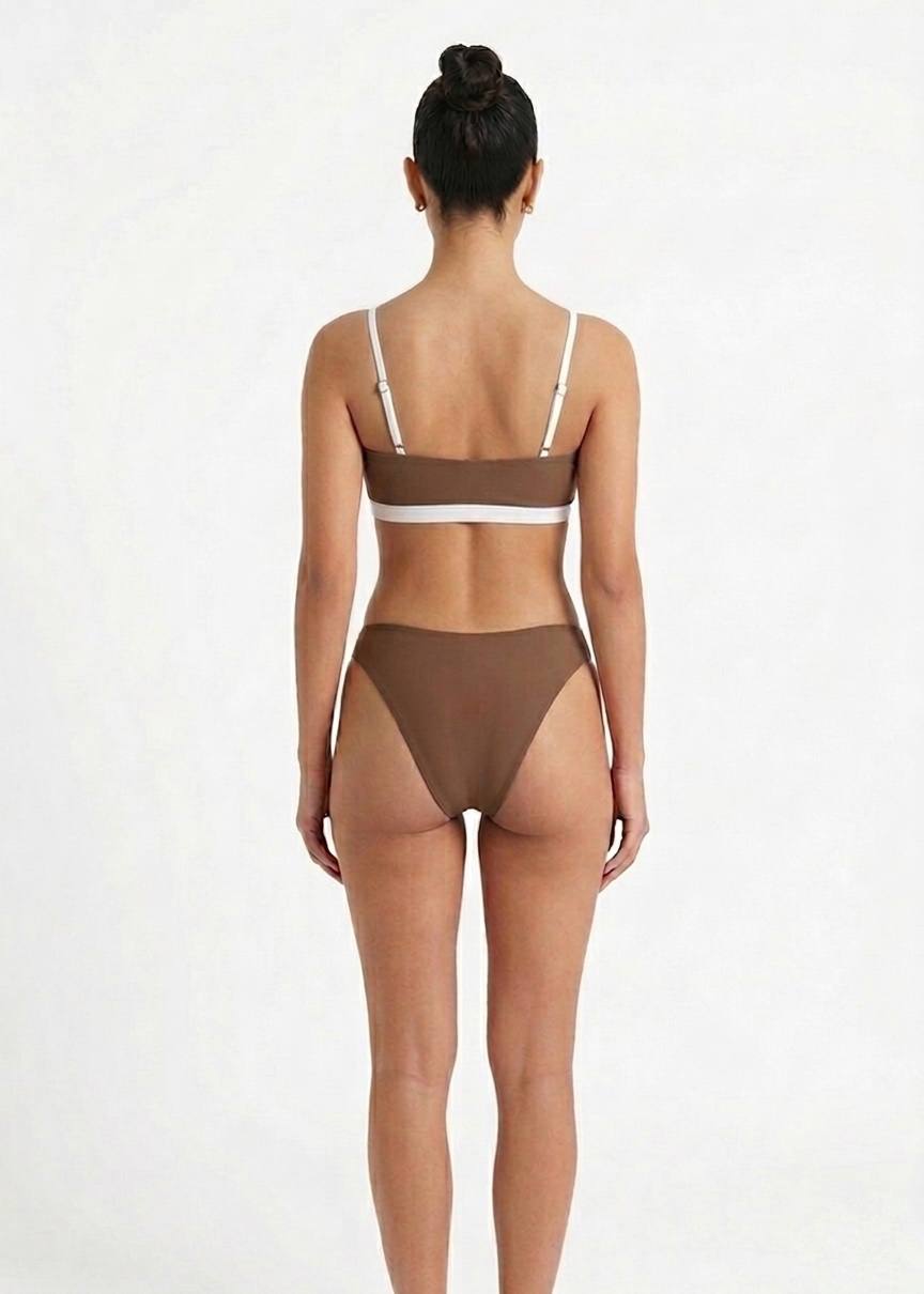Minimalist Contrast Two-Piece Bikini