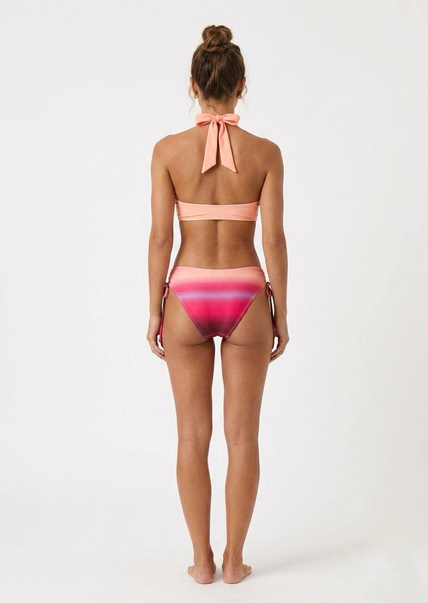 SHEIN Women’s Halter Bikini Set with Ombré Sarong Cover-Up