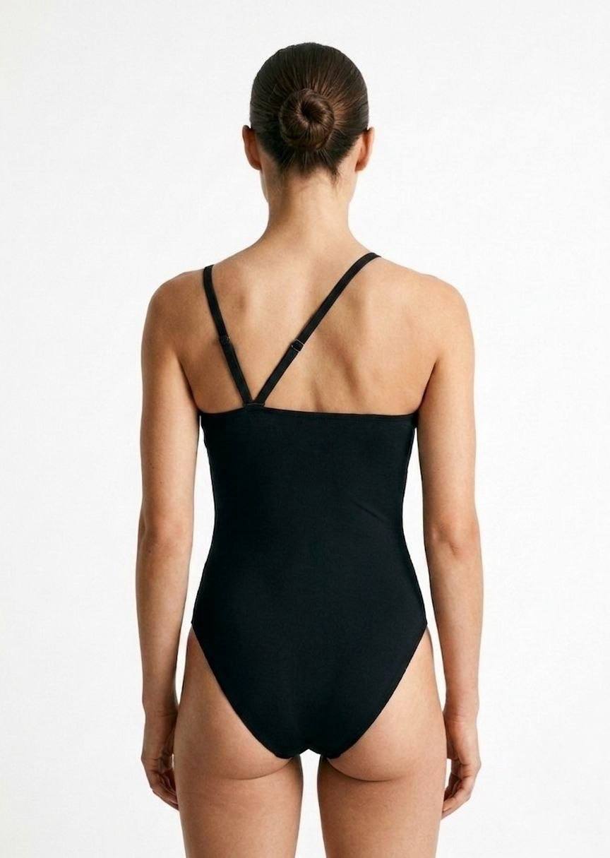 SHEIN Women’s Color-Block One-Piece Swimsuit with Mesh Waist Detail