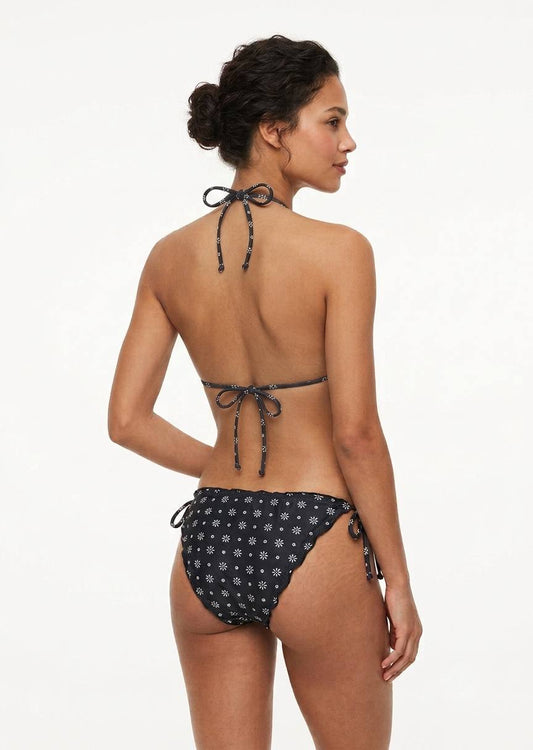 MANGO BRAND Floral Print Halter Bikini Set