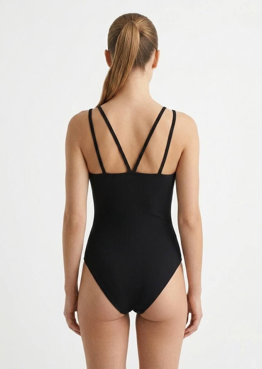 Women's Ribbed Spaghetti Strap Bodysuit