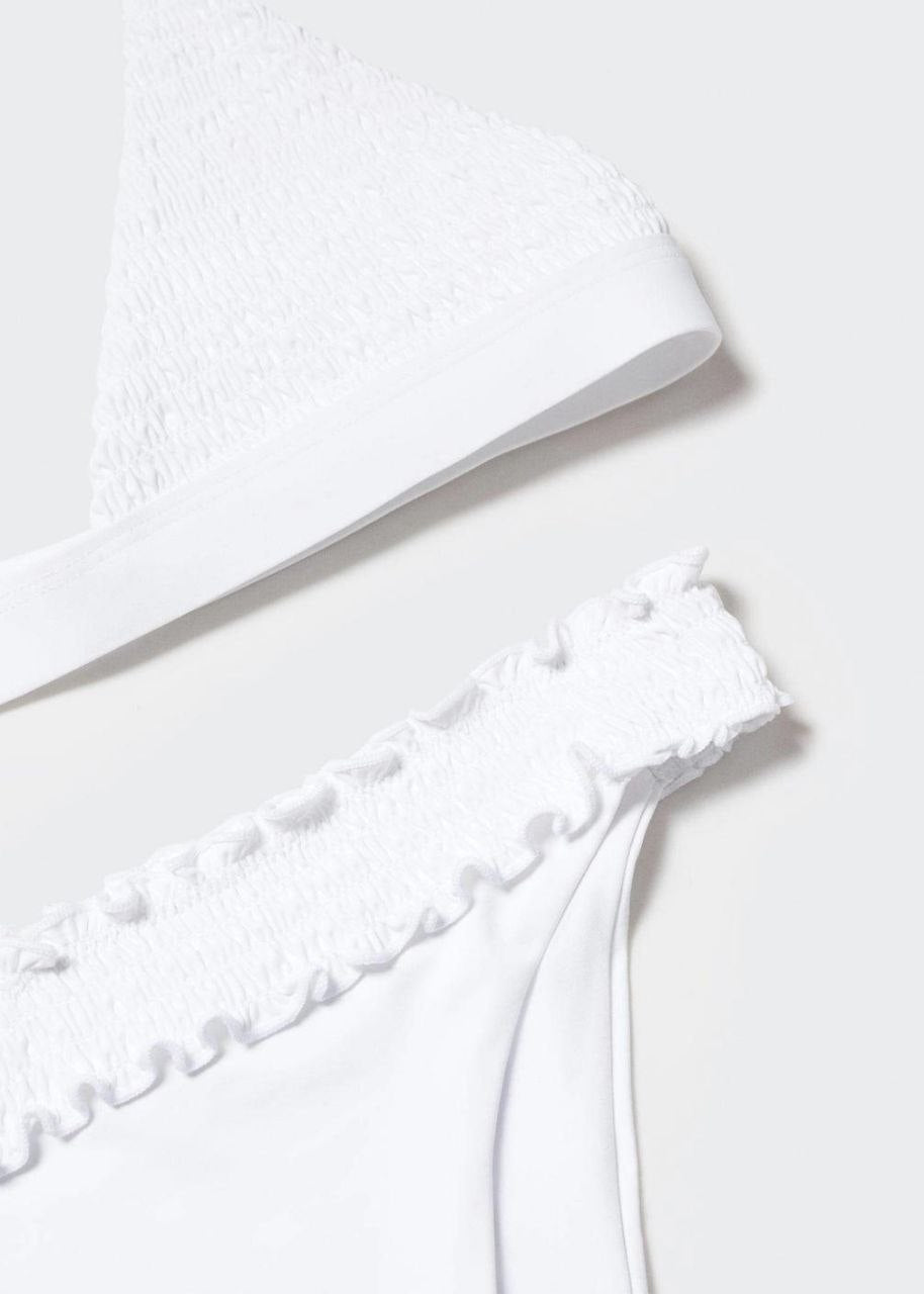 MANGO White Ruffled Bikini Set