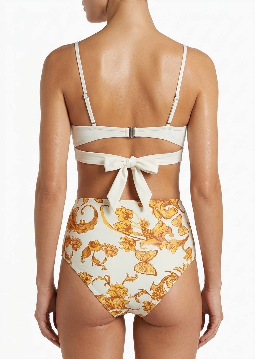 SHEIN Elegant High-Waist Bikini Set with Matching Cover-Up