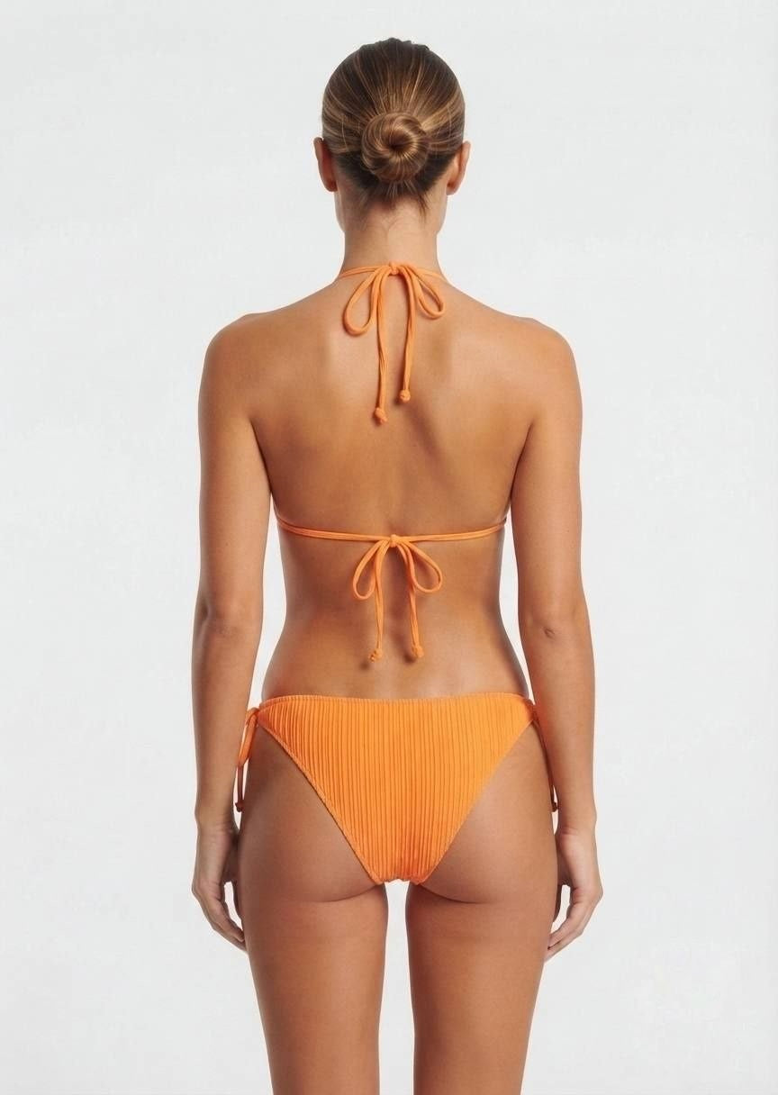 SHEIN Pleated Cup Tie-Side Bikini Set