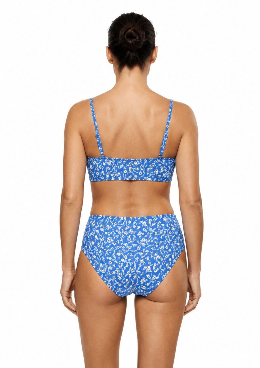 SHEIN Floral Print High-Waisted Bikini Set