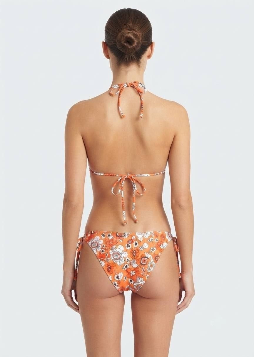 Shein Floral Print Triangle Bikini Set