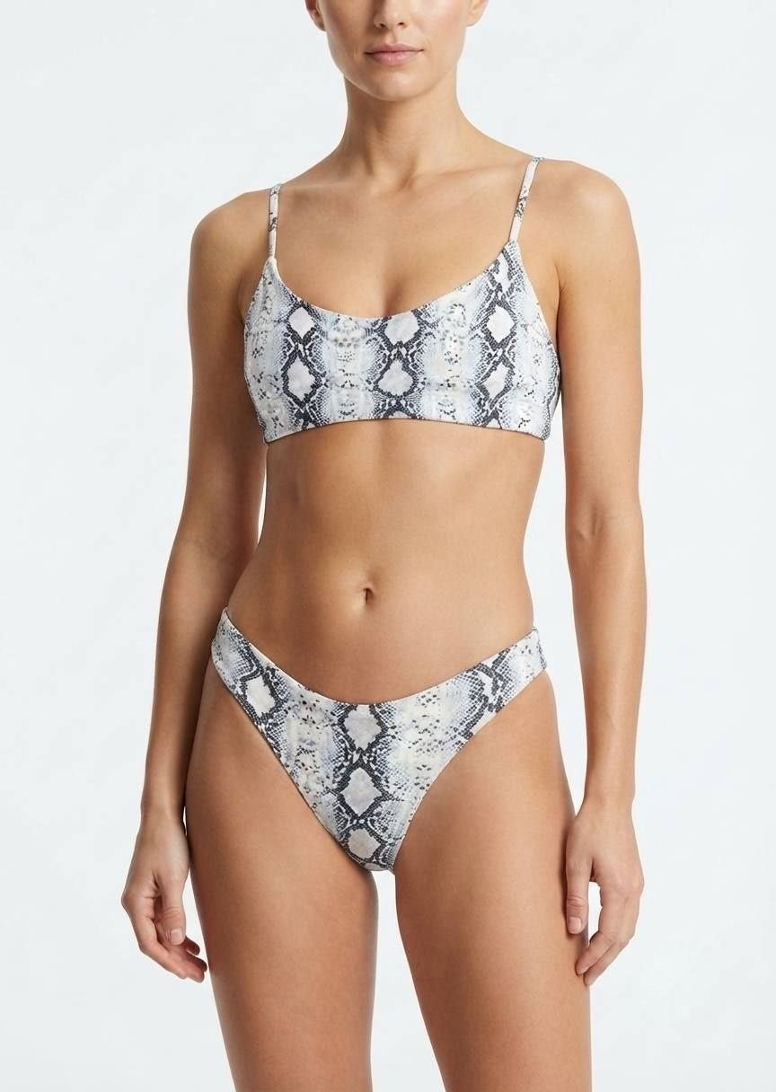 Shein Snakeskin Print Bikini Set