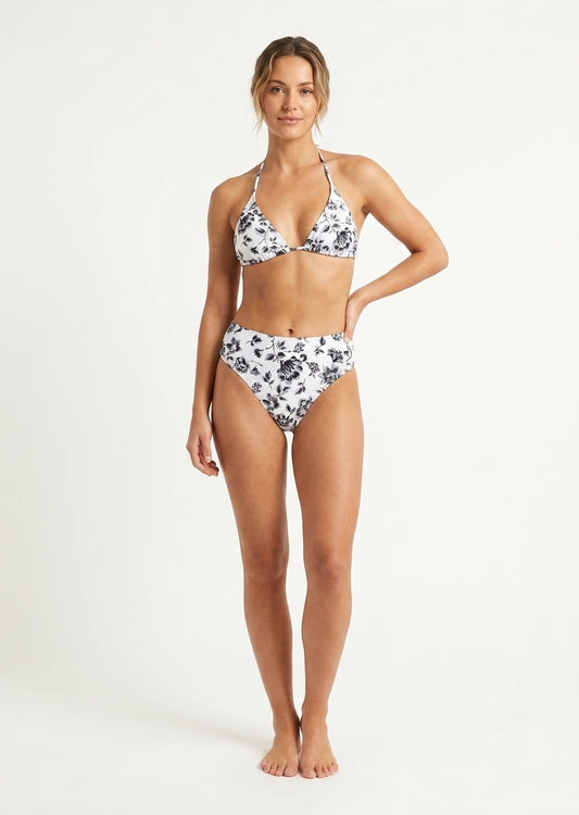 SHEIN Floral Print High-Waisted Bikini Set