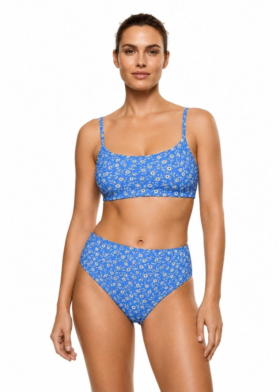 SHEIN Floral Print High-Waisted Bikini Set