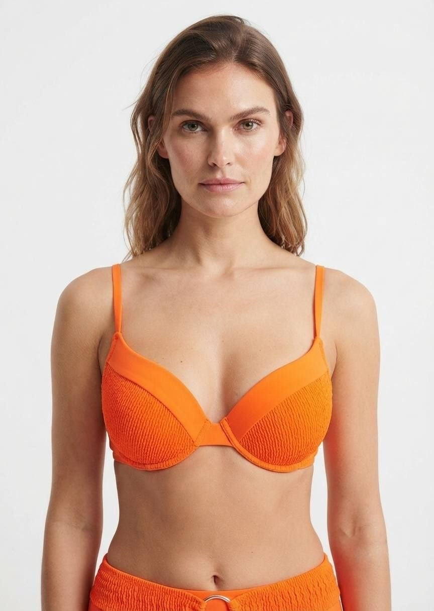 Shein Textured Ring-Detail Bikini Set