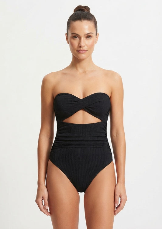 Shein Twist-Front Cutout One-Piece Swimsuit