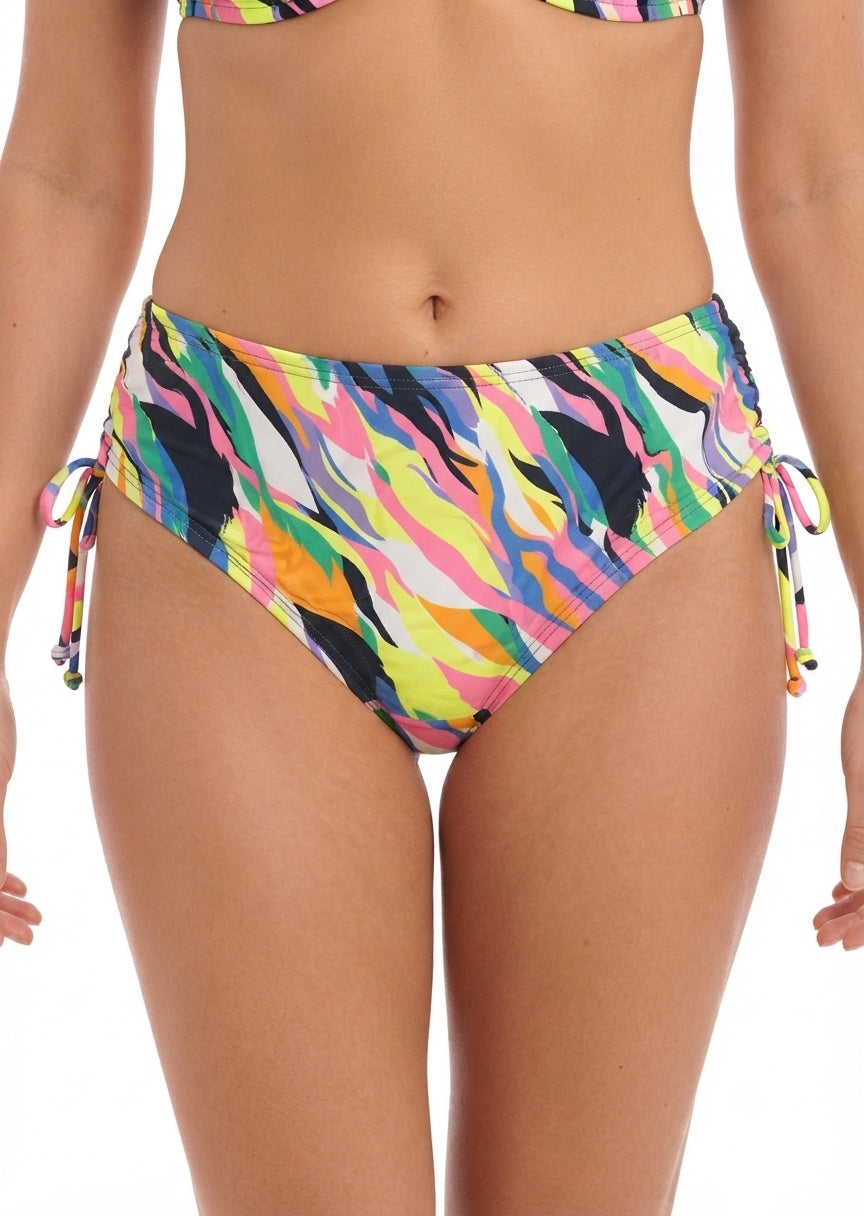 Abstract Print Tie-Side Bikini Bottom