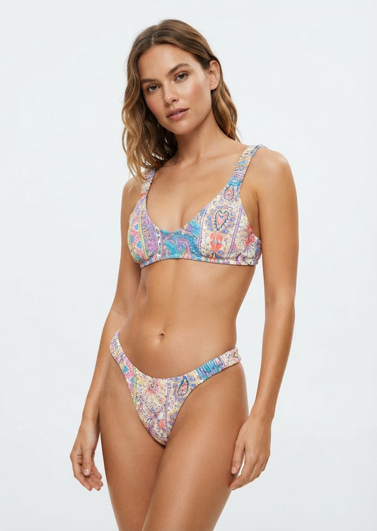 Wild Fable Brand Boho Print Scoop Neck Bikini Set