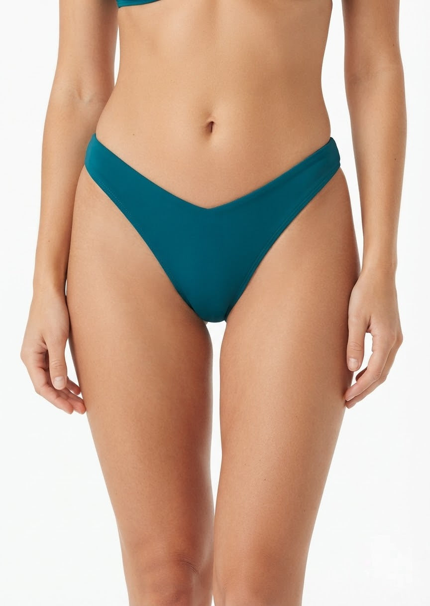 Shein Teal V-Shape Bikini Bottom