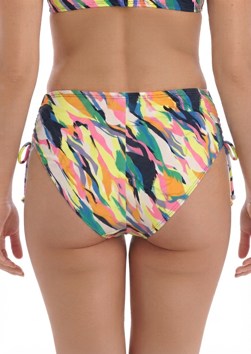 Abstract Print Tie-Side Bikini Bottom