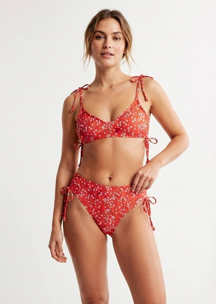 SHEIN Floral Tie-Side Bikini Set