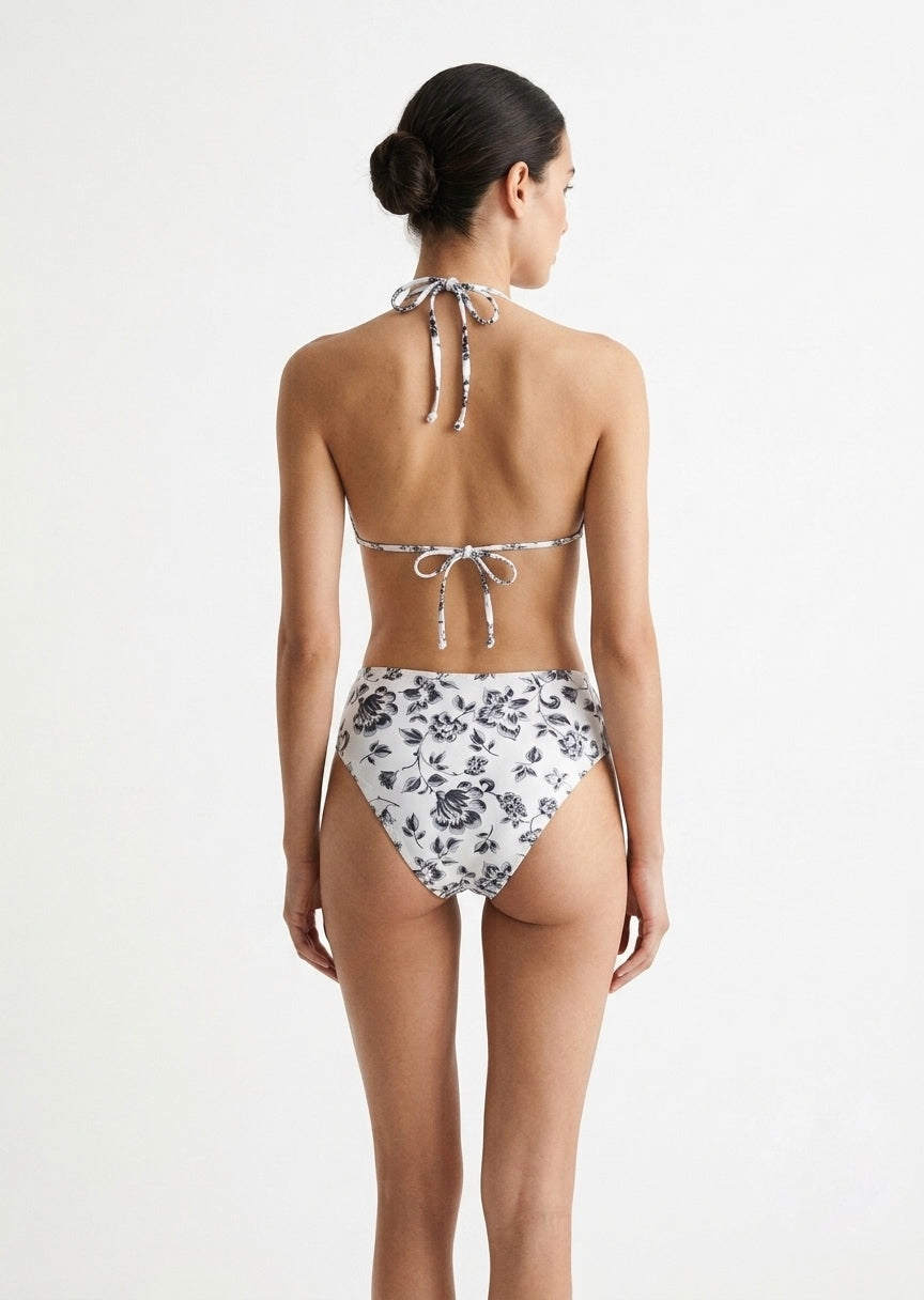 SHEIN Floral Print High-Waisted Bikini Set