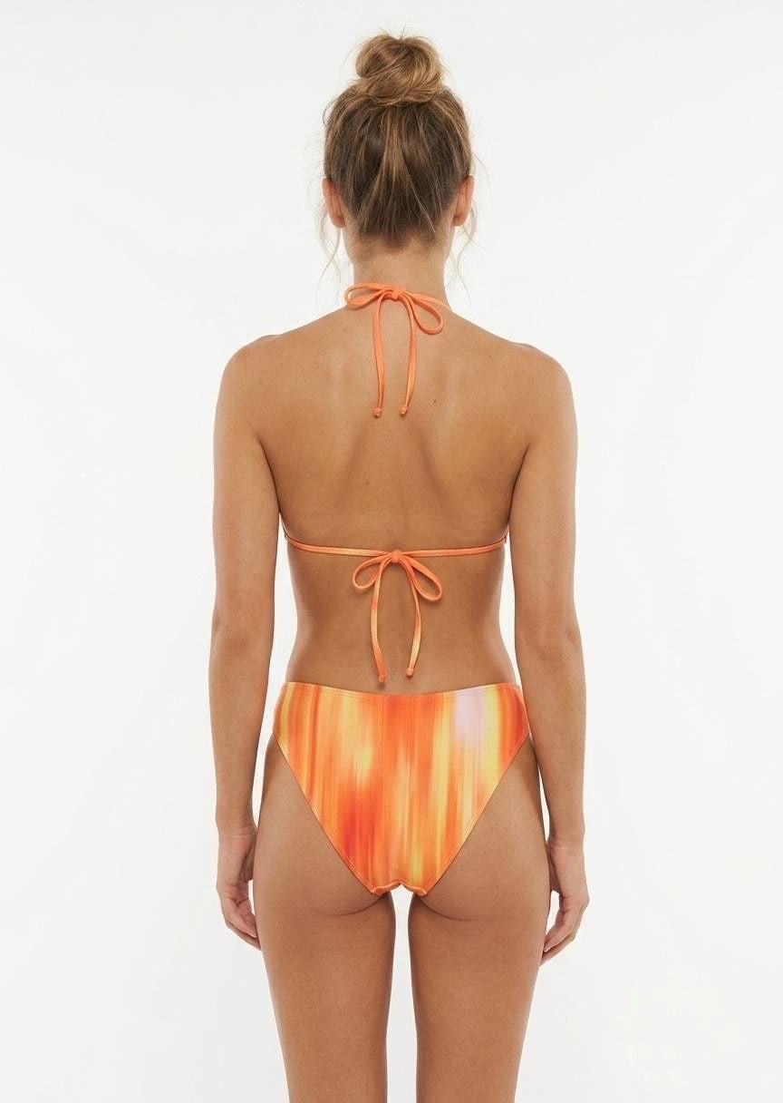 SHEIN Abstract Print Bikini Set with Matching Sarong