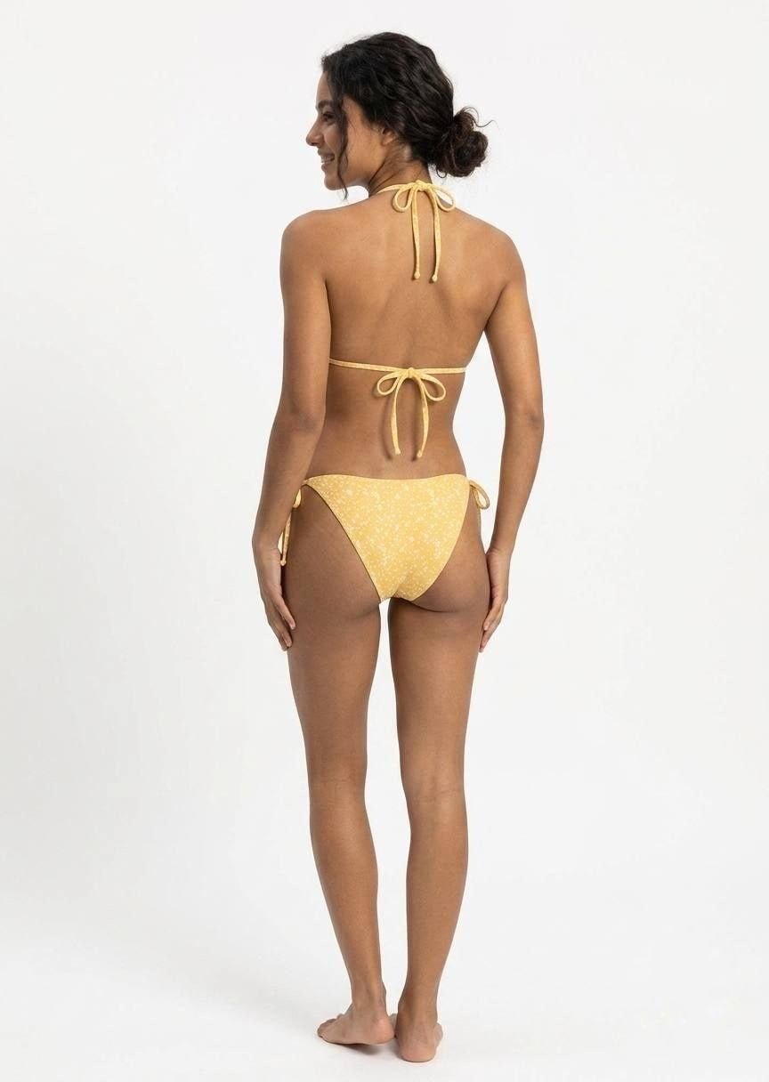 SHEIN Floral Print Tie-Side Triangle Bikini Set