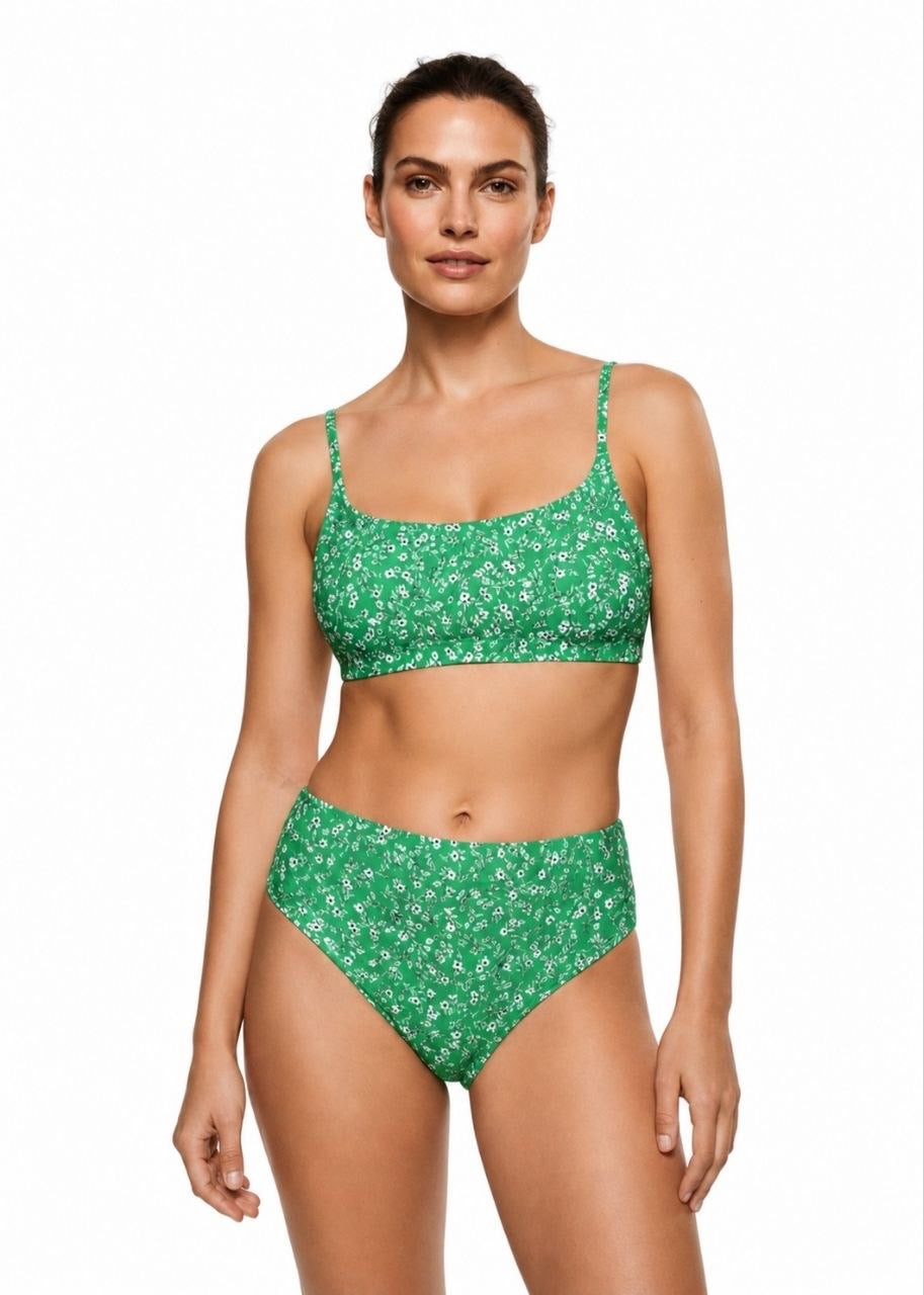 SHEIN Floral Print High-Waisted Bikini Set