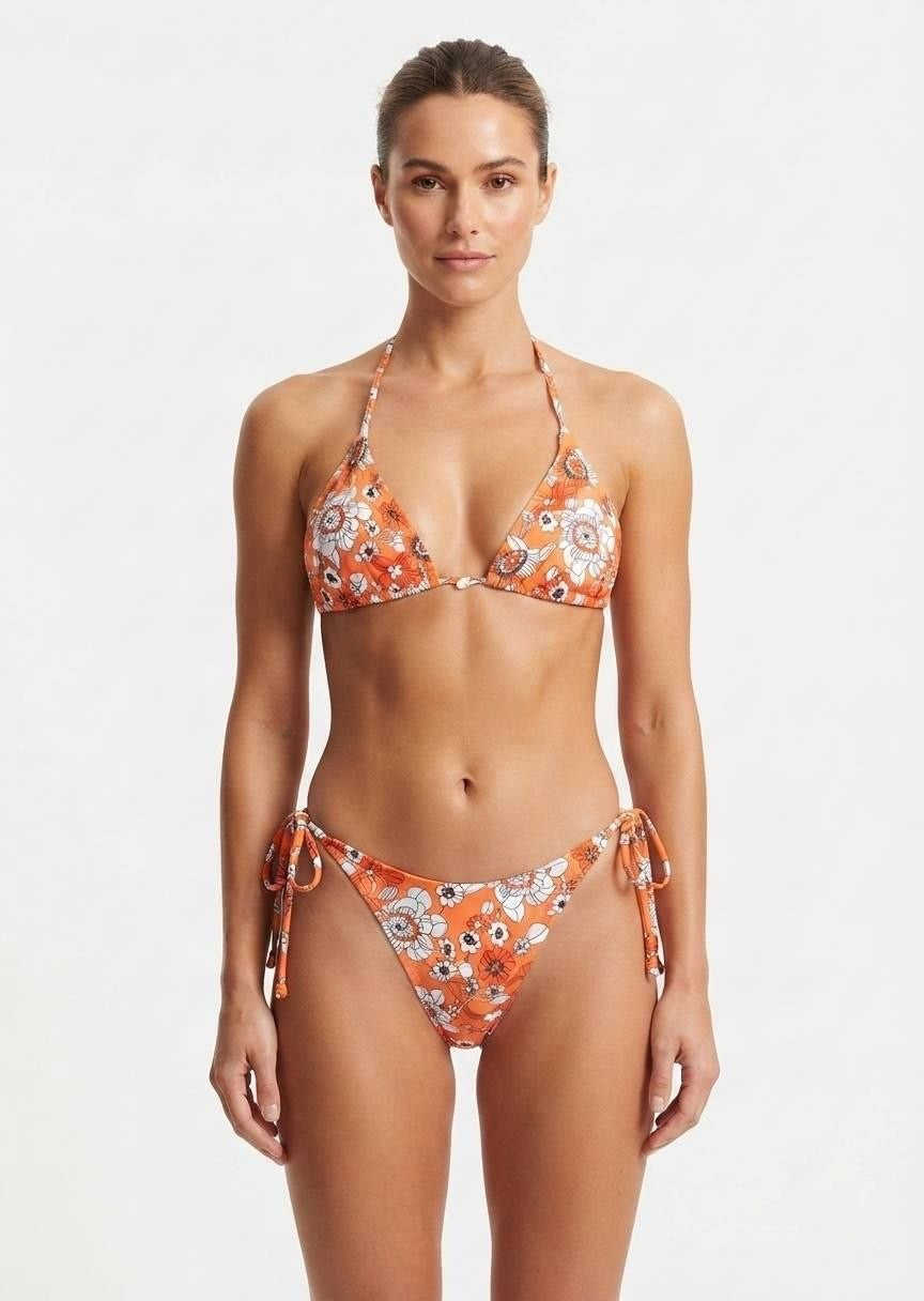 Shein Floral Print Triangle Bikini Set