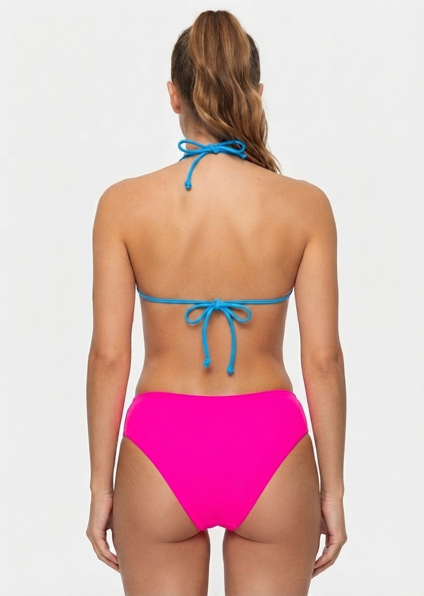Shein Colorblock Halter Cross-Strap Monokini