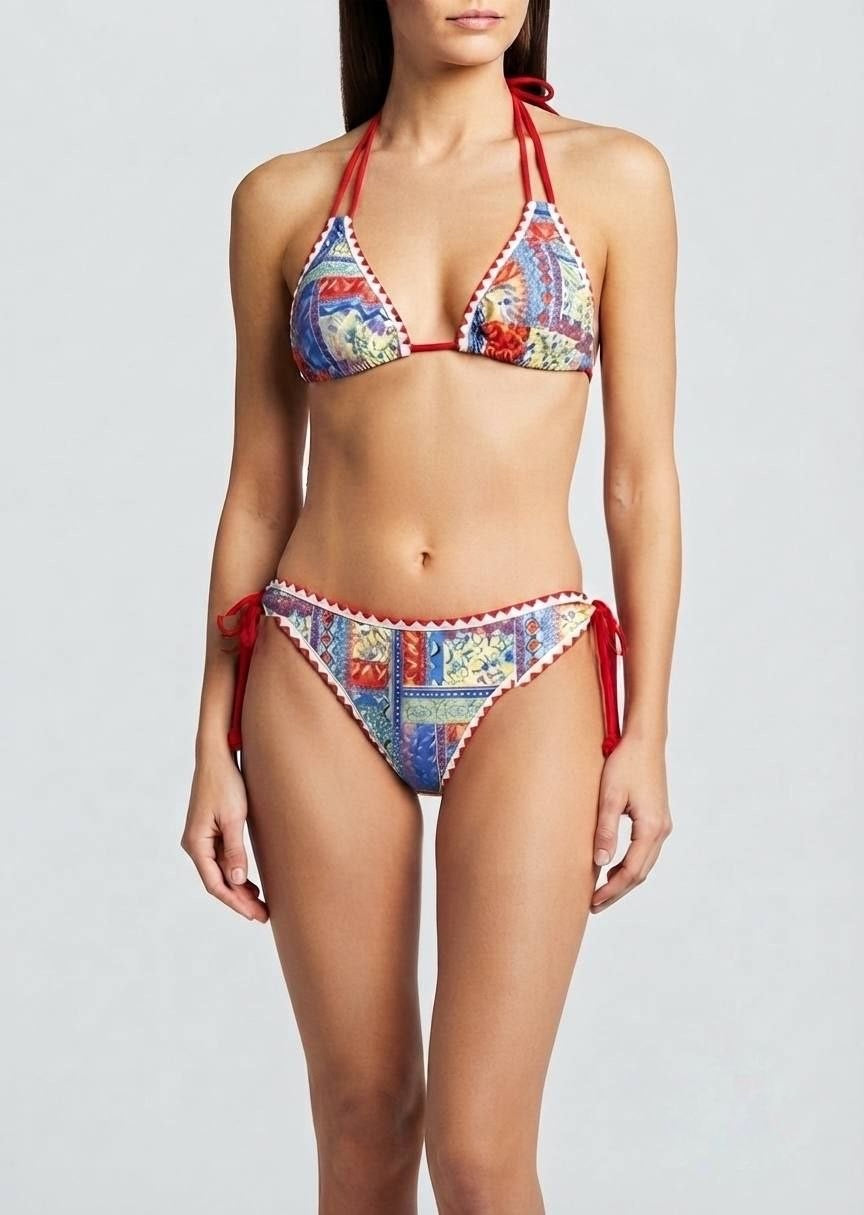 Shein Printed Triangle Bikini Set