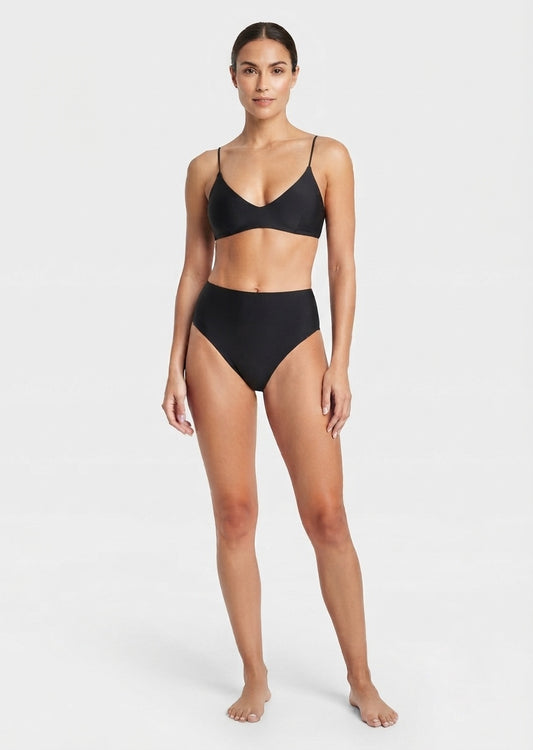 Wild Fable Brand Classic Black High-Waisted Bikini Set