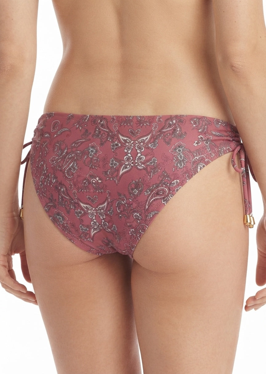 Paisley Print Tie-Side Bikini Bottom