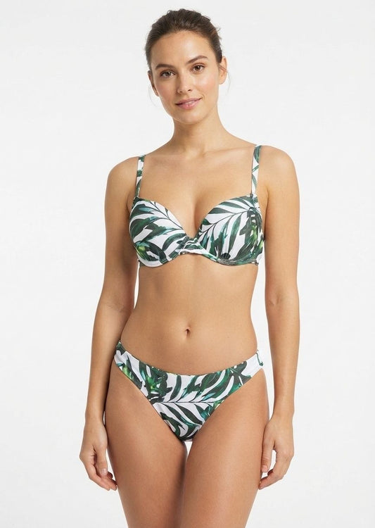 SHEIN Tropical Palm Leaf Underwire Bikini Set