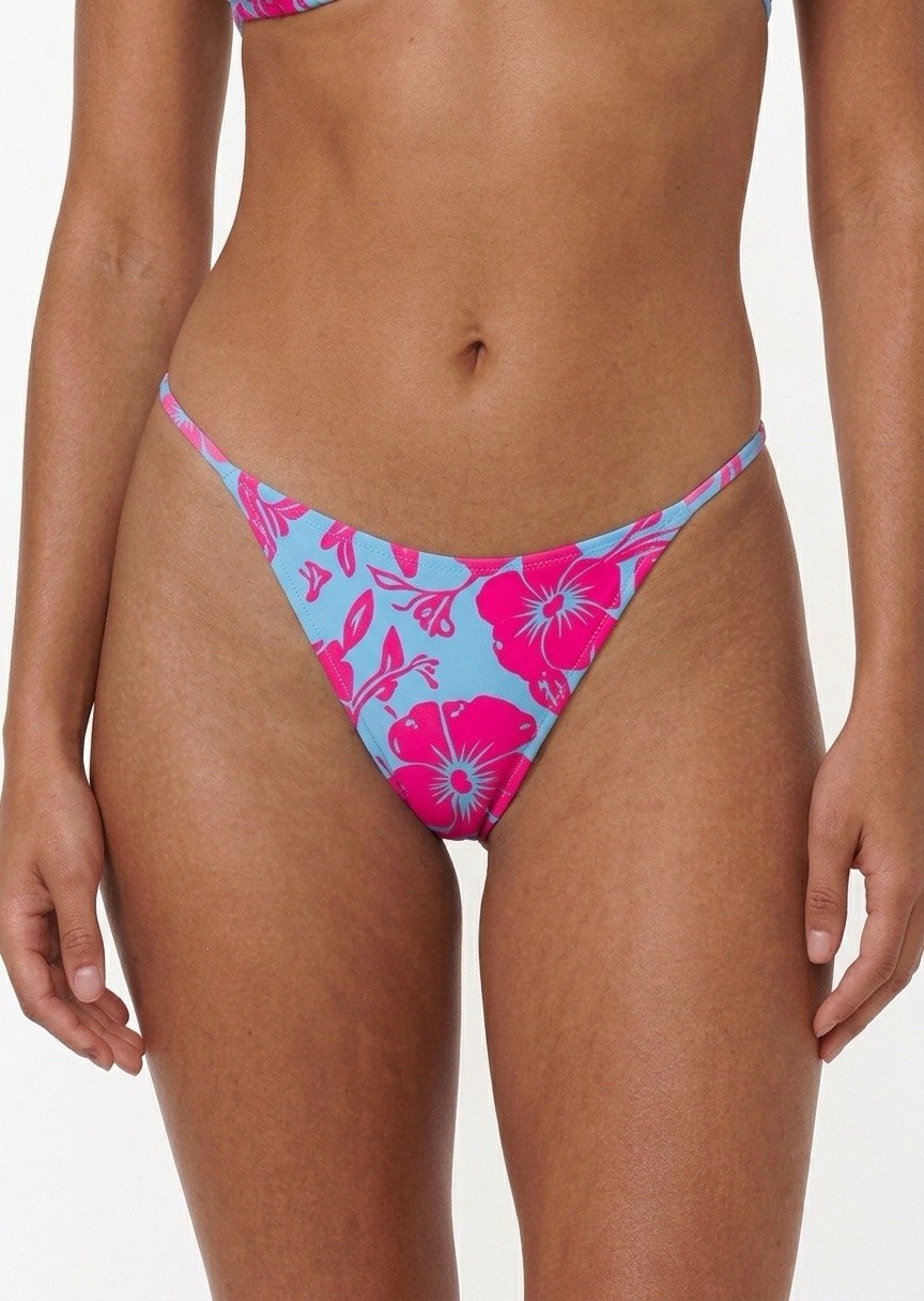 SHEIN Women's Floral Print High-Leg Bikini Bottom