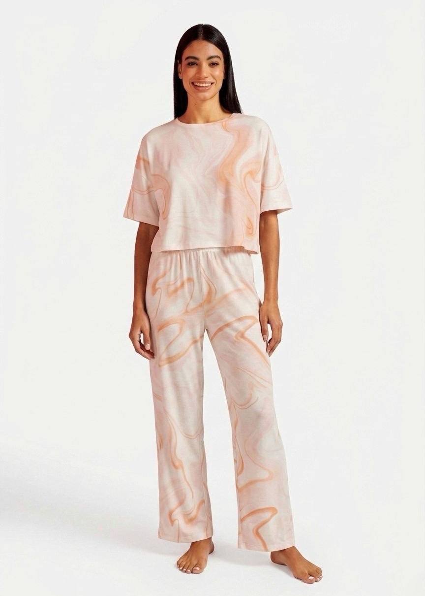 MAX BRAND All-Over Swirl Print Pyjama Set