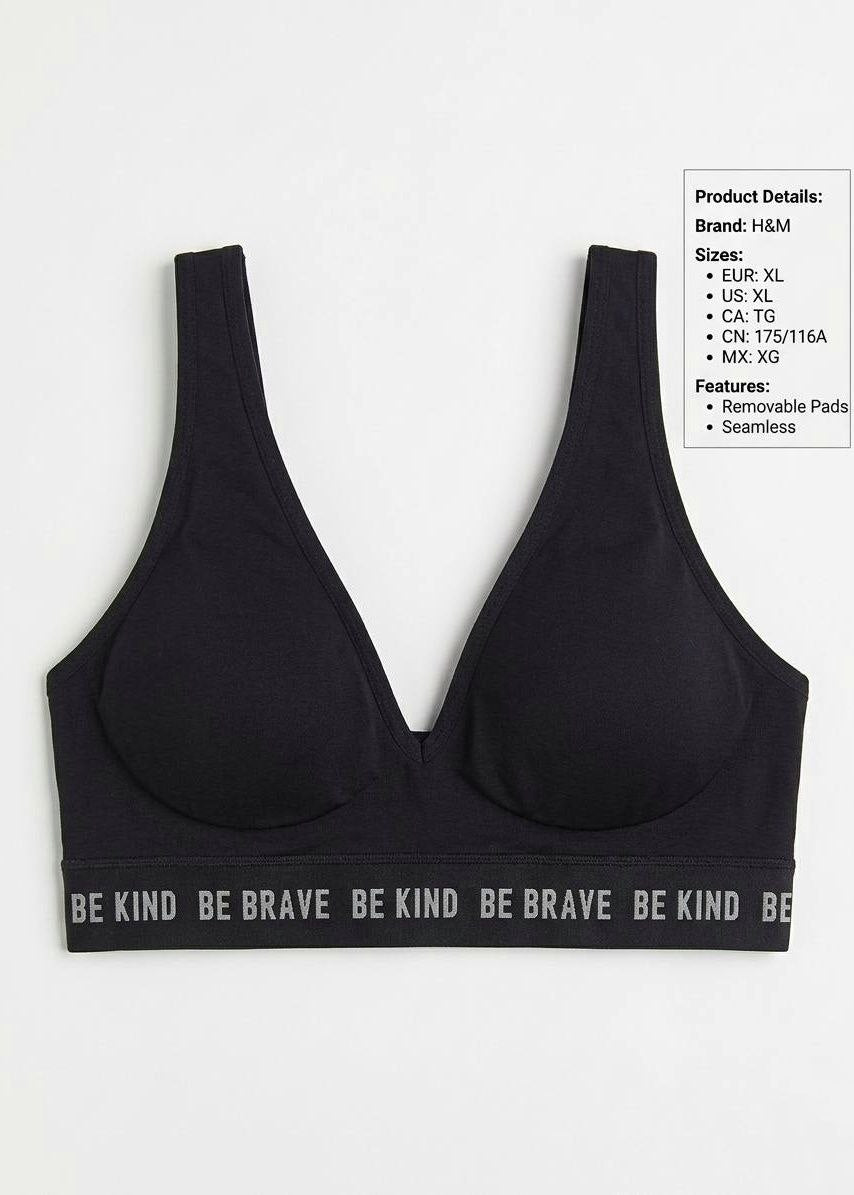Sleek Seamless Comfort Bralette – Classic Black