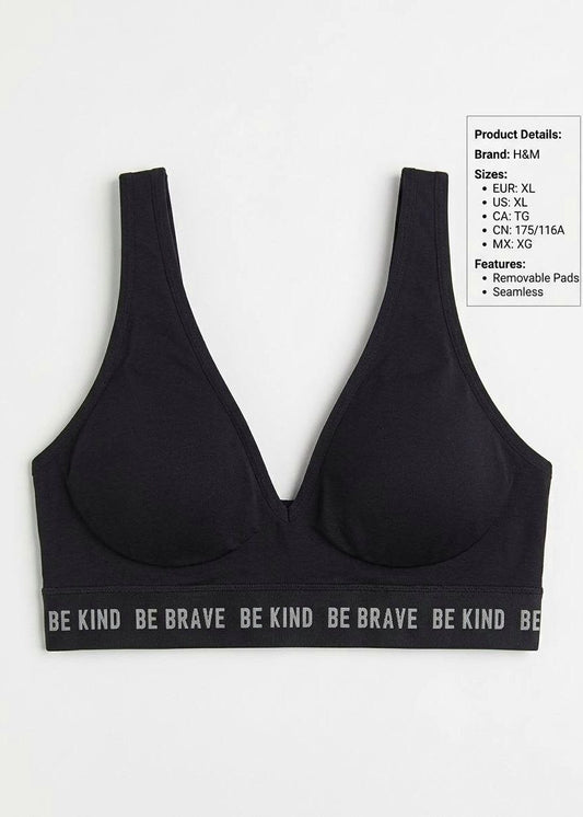 Sleek Seamless Comfort Bralette – Classic Black